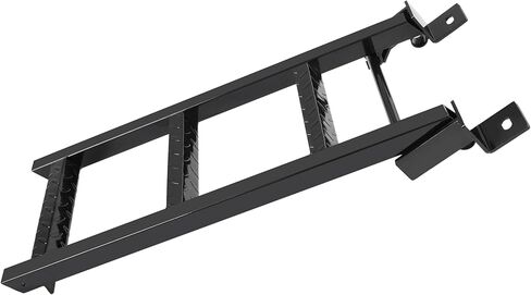 KUAFU Truck Step 2-Rung Retractable Tailgate Ladder Black Powder Coated Heavy Duty Steel Truck Bed Ladder W/L-Shaped Bracket 27 Inch in Kuwait