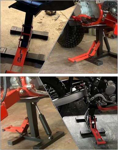 JFG RACING Motorcycle Dirt Bike Stand,1000Lbs Capacity Lift Jack Hoist Table Height Adjustable Lifting Stand Ideal for Dirtbike Pit Bike Repair&Maintainance,Dirt Bike Accessories-Black in Saudi Arabia