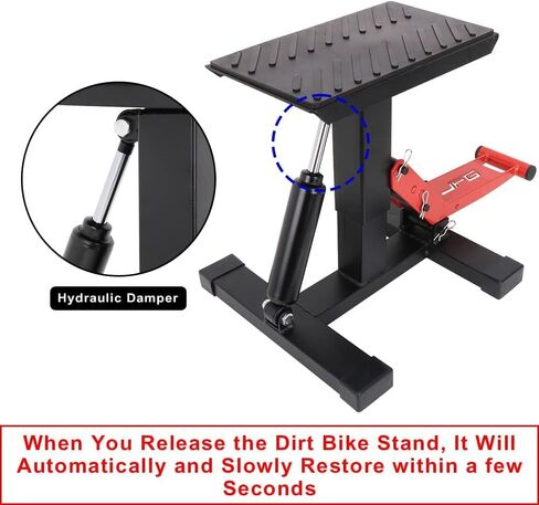 JFG RACING Motorcycle Dirt Bike Stand,1000Lbs Capacity Lift Jack Hoist Table Height Adjustable Lifting Stand Ideal for Dirtbike Pit Bike Repair&Maintainance,Dirt Bike Accessories-Black in Saudi Arabia