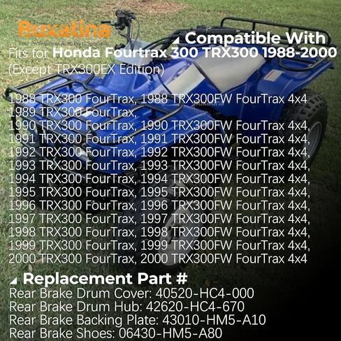 40520-HC4-000 أسطوانة الفرامل الخلفية والبديل لوحة الدعم البديل لـ Honda TRX300 TRX300FW 1988-2000 حذاء لوحة لوحة لوحة الفرامل الخلفية استبدال# 42620-HC4-670 43010-HM5-A10 06430-HM5-A80 in Saudi Arabia