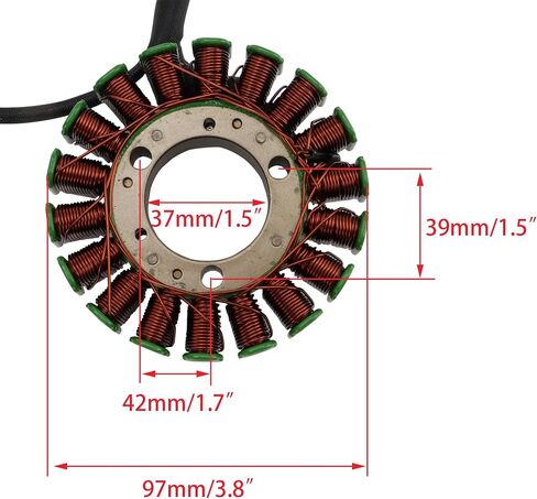 WOOSTAR 18 Coil 5 Wire Magneto Stator Replacement for 2017-2021 250NK 2019-2021 250SR 2022-2023 300SR 2017-2023 300NK OEM 0A80-032000-20000 0DM0-032000 0DMV-032000-0001 in Saudi Arabia