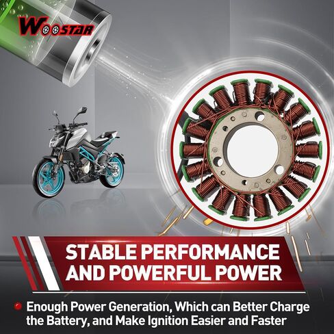 WOOSTAR 18 Coil 5 Wire Magneto Stator Replacement for 2017-2021 250NK 2019-2021 250SR 2022-2023 300SR 2017-2023 300NK OEM 0A80-032000-20000 0DM0-032000 0DMV-032000-0001 in Saudi Arabia