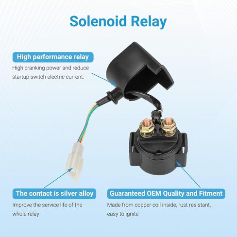 Electric Wiring Harness Kit Compatible with Taotao Coolster 110cc 125cc Chinese ATV Quad 4 Wheeler 4-Stroke Parts with Starter Solenoid Relay Ignition Coil Voltage Regulator CDI Box Spark Plug in Saudi Arabia