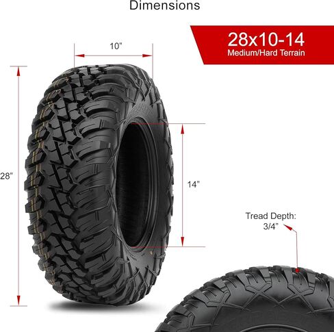 Tusk Terrabite Set Of 4 UTV ATV Tires (27x9-12 / 27x11-12) in Saudi Arabia