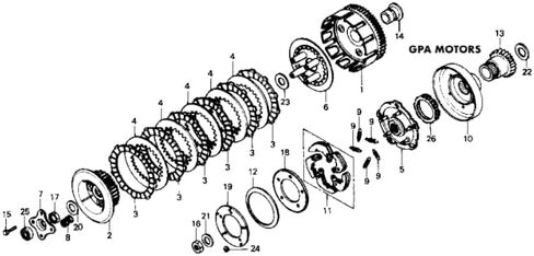القابض الرطب يناسب هوندا TRX300 Fourtrax (1988-2000) in Saudi Arabia