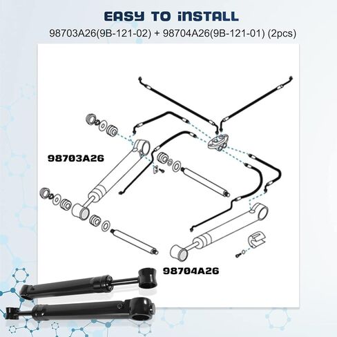 تقليم الطاقة ، منفذ أسطوانة ذبابة الميل والبداية ل Mercruiser Mercury Bravo 1 2 3 X1 X2 X3 X4S XZ - يحل محل 98704A26 و 98703A26-2 حزمة in Saudi Arabia