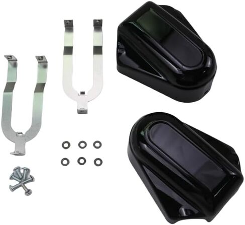 Motorcycle Bar Shield Rear Axle Covers Swingarm Cap Case ABS for Harley Softail FLSTC FLSTN Custom 2008 2009-2014 15 16 2017 (Black) in Saudi Arabia