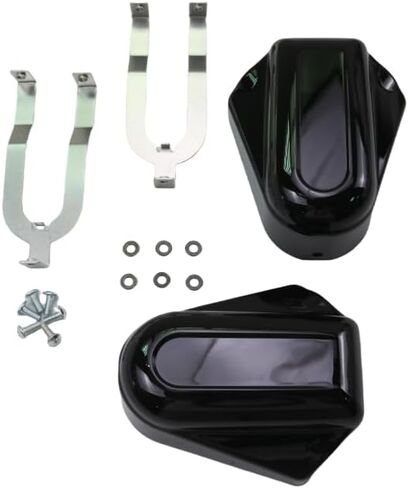 Motorcycle Bar Shield Rear Axle Covers Swingarm Cap Case ABS for Harley Softail FLSTC FLSTN Custom 2008 2009-2014 15 16 2017 (Black) in Saudi Arabia