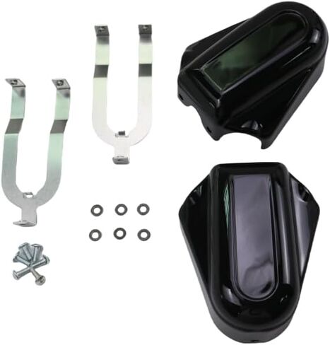 Motorcycle Bar Shield Rear Axle Covers Swingarm Cap Case ABS for Harley Softail FLSTC FLSTN Custom 2008 2009-2014 15 16 2017 (Black) in Saudi Arabia