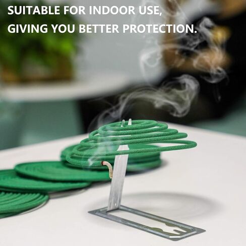 ملفات البخور، ملف بخور السترونيلا للصيف، حلزوني عطر السترونيلا للاستخدام الخارجي والداخلي، مجموعة من 48 بخور عشبة الليمون مع حامل لفائف للأنشطة الخارجية in Kuwait