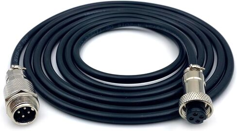 3.28 ft GX12 4 Pin Male to Female Head Aviation Cordset, GX12 4Pins Female to Male Connector Electrical Cable Panel Mount Circular Metal Aviation Adapter Cordset for Ships 22AWG (1meter) in Saudi Arabia
