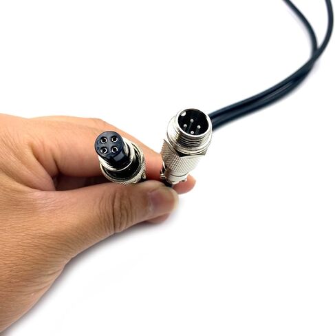 3.28 ft GX12 4 Pin Male to Female Head Aviation Cordset, GX12 4Pins Female to Male Connector Electrical Cable Panel Mount Circular Metal Aviation Adapter Cordset for Ships 22AWG (1meter) in Saudi Arabia