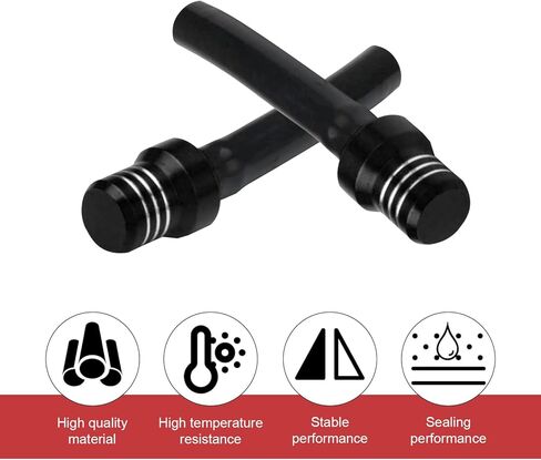 2 PCS Gas Cap Vent Tube, Motorcycle Fuel Tank Cap Breather, Universal ATV, Beach Car, Dirt Bike Accessory (Red) in Saudi Arabia