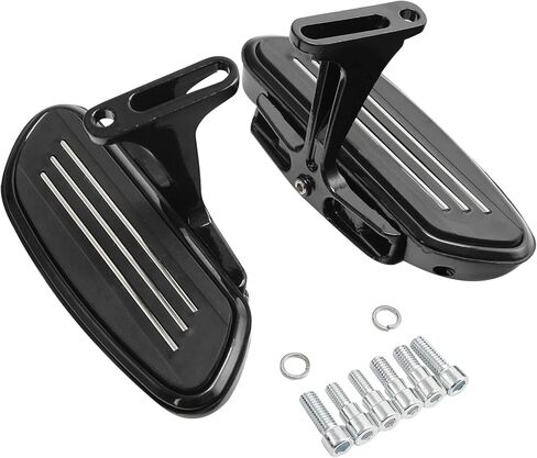 TCT-MOTORPARTS Streamline Passenger Footboard Floor Board Fit For 1993-2025 Harley Touring Models Road King FLHR Street Electra Glide Ultra Classic FLHTCU FLHTK Black in Saudi Arabia