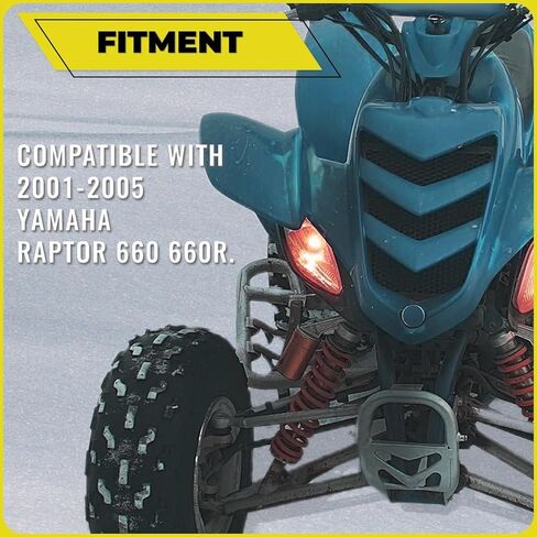 Kuafu الخلفي بار الاستيلاء على نطاق واسع متوافق مع 2001-2005 Yamaha Raptor 660 660R 2004-2009 Yamaha YFZ450 خلفي الوفير بار المسحوق المسحوق المطلي باللون الأسود in Kuwait