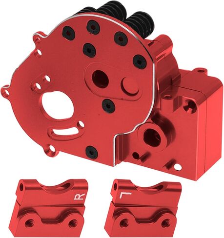 علبة تروس ناقل الحركة من الألومنيوم مع لوحة محرك وحوامل ذراع متوافقة مع 1/10 Traxxas Slash 2WD Rustler Stampede Bandit 2WD RC قطع غيار السيارات، استبدال 3691 (أزرق) in Kuwait