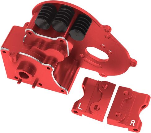 علبة تروس ناقل الحركة من الألومنيوم مع لوحة محرك وحوامل ذراع متوافقة مع 1/10 Traxxas Slash 2WD Rustler Stampede Bandit 2WD RC قطع غيار السيارات، استبدال 3691 (أزرق) in Kuwait