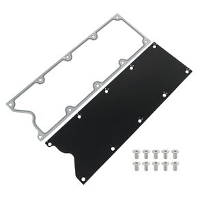 LS Gen 3 Valley Pan Cover Plate Low Profile with Gasket and Seals Compatible with LSX LS1 LM7 LR4 LQ4 LS6 L59 LQ9 LM4 L33 (Black)