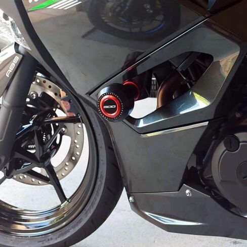 Motorcycle Frame Sliders Crash Bar Protector Compatible with K.awasaki Ninja 500 ABS/SE/KRT 2024 2025 | No Cut Kits Engine Guard Falling Protection ninja500 ninja-500 Accessories (Black) in Saudi Arabia
