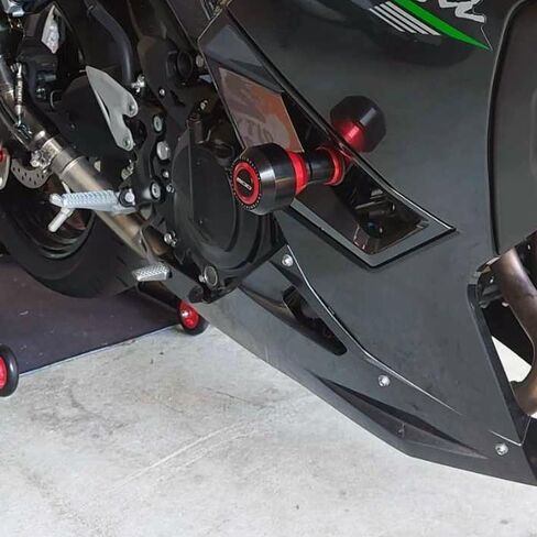 Motorcycle Frame Sliders Crash Bar Protector Compatible with K.awasaki Ninja 500 ABS/SE/KRT 2024 2025 | No Cut Kits Engine Guard Falling Protection ninja500 ninja-500 Accessories (Black) in Saudi Arabia