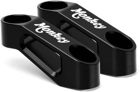 Compatible with Monkey 125 / Z125 Any year Motorcycle Rearview Mirror Risers Extenders monkey 125 Accessories (black) in Saudi Arabia