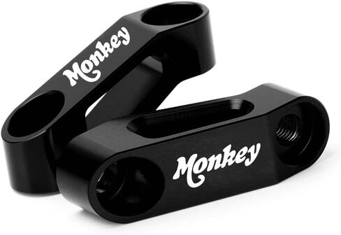 Compatible with Monkey 125 / Z125 Any year Motorcycle Rearview Mirror Risers Extenders monkey 125 Accessories (black) in Saudi Arabia