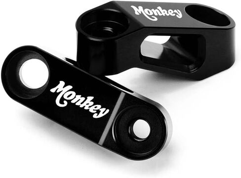 Compatible with Monkey 125 / Z125 Any year Motorcycle Rearview Mirror Risers Extenders monkey 125 Accessories (black) in Saudi Arabia