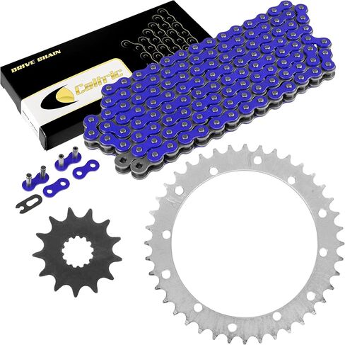 Caltric Blue Drive Stain و Sprockets Kit متوافقة مع Yamaha Raptor 660R YFM660R 2001-2005 in Kuwait