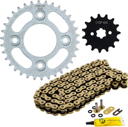 NICHE Drive Sprocket Chain Combo for Honda Grom 125 Front 15 Rear 34 Tooth 420 X-Ring 106 Links in Saudi Arabia