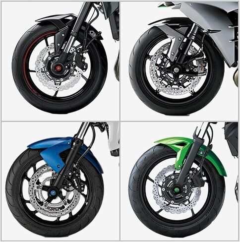 دراجة نارية متزحلقات المحور الخلفي للدراجة النارية لـ BMW S1000RR 2010-2021 S1000R 2014-2021 S1000XR 2014-2021 دراجة نارية الأمامية والخلفية شوكة تحطم شوكة العجلة حامي العجلة. in Saudi Arabia