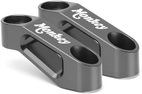 Compatible with Monkey 125 / Z125 Any year Motorcycle Rearview Mirror Risers Extenders monkey 125 Accessories (black) in Saudi Arabia