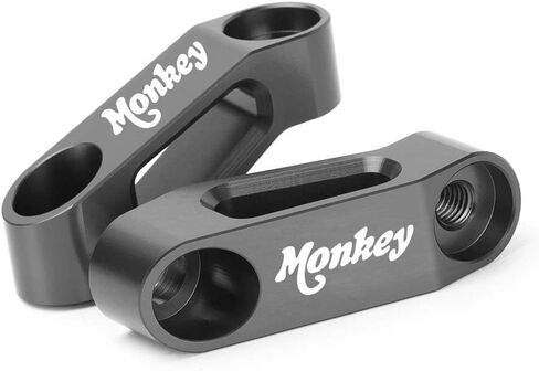 Compatible with Monkey 125 / Z125 Any year Motorcycle Rearview Mirror Risers Extenders monkey 125 Accessories (black) in Saudi Arabia