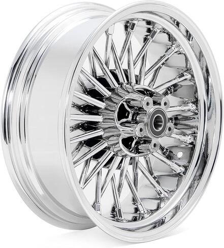 TOFR 16 inch Chrome Rear Wheel Rim 36 Fat King Spokes Tubeless For Harley Touring 2009-2023 FLHR FLHRXS Road King FLHXS Street Glide Special FLTRK Road Glide FLHT FLHTC FLHTCU Electra Glide in Kuwait
