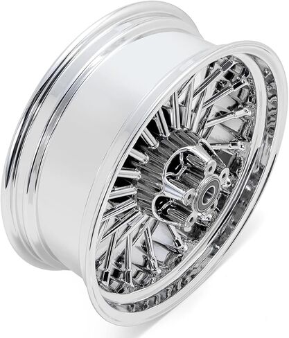 TOFR 16 inch Chrome Rear Wheel Rim 36 Fat King Spokes Tubeless For Harley Touring 2009-2023 FLHR FLHRXS Road King FLHXS Street Glide Special FLTRK Road Glide FLHT FLHTC FLHTCU Electra Glide in Kuwait