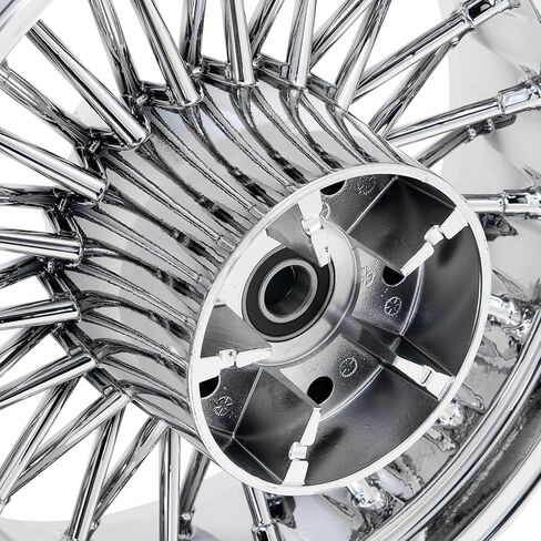 TOFR 16 inch Chrome Rear Wheel Rim 36 Fat King Spokes Tubeless For Harley Touring 2009-2023 FLHR FLHRXS Road King FLHXS Street Glide Special FLTRK Road Glide FLHT FLHTC FLHTCU Electra Glide in Kuwait