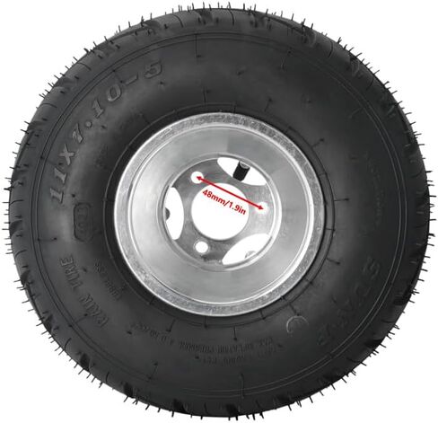 10x4.50-5 إطارات وحافات الكارت الأمامية ، وحافات الإطارات الأمامية 2pcs ، وعجلات العربة وإطاراتها 10x4.50-5 ، وعجلات السباق إطار المطر مع 3 ثقوب للدراجة الصغيرة atv Quad Drift Lawn Mower in Kuwait