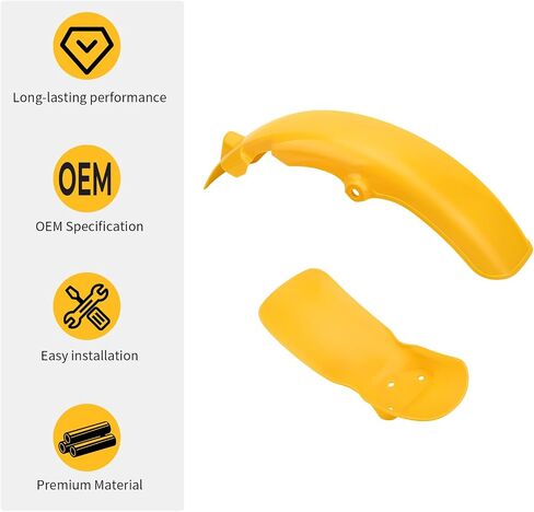 M Mati Front & الخلفي مجموعة Mudguard الأصفر لـ Suzuki JR50 1978-1999 53111-04420-25Y 63111-04411-25Y in Saudi Arabia