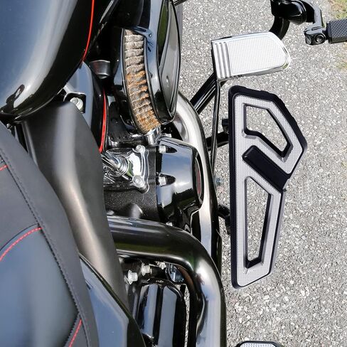TCT-MOTORPARTS Streamline Passenger Footboard Floor Board Fit For 1993-2025 Harley Touring Models Road King FLHR Street Electra Glide Ultra Classic FLHTCU FLHTK Black in Saudi Arabia