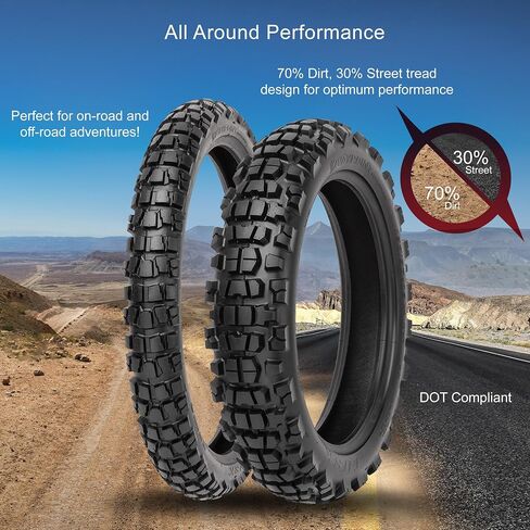 Tusk Waypoint Adventure Tire (Tire Set 90/90-21 (54R)/130/90-17 (68R) Tube Type) in Saudi Arabia