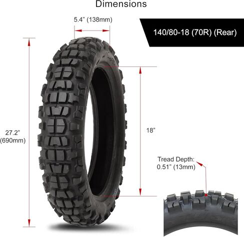 Tusk Waypoint Adventure Tire (Tire Set 90/90-21 (54R)/130/90-17 (68R) Tube Type) in Saudi Arabia