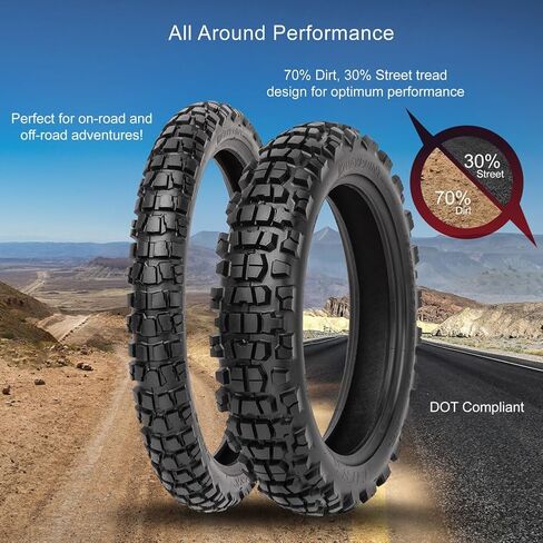 Tusk Waypoint Adventure Tire (Tire Set 90/90-21 (54R)/130/90-17 (68R) Tube Type) in Saudi Arabia