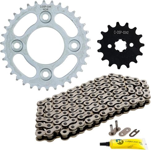 NICHE Drive Sprocket Chain Combo for Honda Grom 125 Front 15 Rear 34 Tooth 420 X-Ring 106 Links in Saudi Arabia