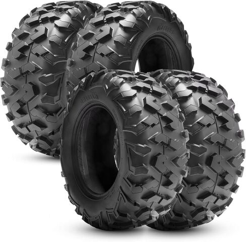 HALBERD ATV Tires, 24x8-12 & 24x10-11 6PR 24x8x12 24x10x11 All Terrain ATV UTV Off-Road Tires for 04-17 Honda Fourtrax Rancher TRX400 420(Set of 4, Tubeless) in Saudi Arabia
