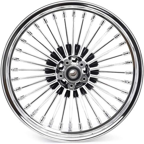 TOFR 21 "X3.5" Front 16 "x3.5" عجلات الخلفية 36 سمين كينج تحدث مع هارلي تراث كلاسيك كلاسيك ، ديلوكس ، ديوس ، فتى فتى ، كلاسيك سبرينغر ، المعيار الناعم ، مخصص ، القطار الليلي للكروم in Saudi Arabia