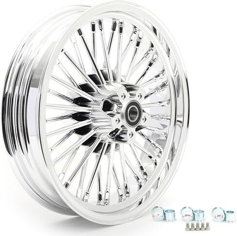 TOFR 21 "X3.5" Front 16 "x3.5" عجلات الخلفية 36 سمين كينج تحدث مع هارلي تراث كلاسيك كلاسيك ، ديلوكس ، ديوس ، فتى فتى ، كلاسيك سبرينغر ، المعيار الناعم ، مخصص ، القطار الليلي للكروم in Saudi Arabia