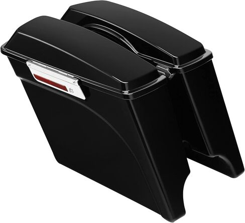 TCT-MOTORPARTS 5" Stretched Saddlebags & CVO Rear Fender For Harley Touring 2014-2023 FLT, FLHT, FLHTCU, Road King, Road Glide, Street Glide, Electra Glide, Ultra-Classic Vivid Black in Kuwait