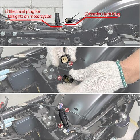 TCT-MOTORPARTS 5" Stretched Saddlebags & CVO Rear Fender For Harley Touring 2014-2023 FLT, FLHT, FLHTCU, Road King, Road Glide, Street Glide, Electra Glide, Ultra-Classic Vivid Black in Kuwait