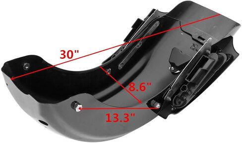 TCT-MOTORPARTS 5" Stretched Saddlebags & CVO Rear Fender For Harley Touring 2014-2023 FLT, FLHT, FLHTCU, Road King, Road Glide, Street Glide, Electra Glide, Ultra-Classic Vivid Black in Kuwait