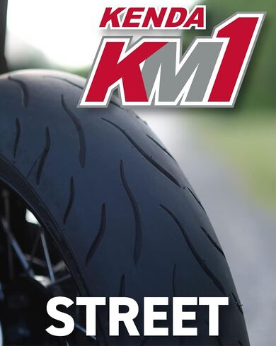 Kenda KM1 (KM001) 120/70ZR17 الإطار الأمامي للدراجة النارية الرياضية 58W-الإطارات الشعاعية مع الاستقرار عالي السرعة والقبضة الرطبة الممتازة مع سلسلة المفاتيح (120/70-17) in Kuwait