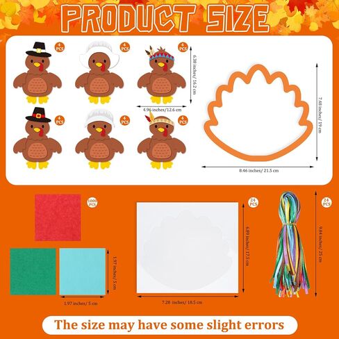 Chiisong 24 Sets Leaf Tissue Sign Fall Craft Kit Maple Leaves Craft Bulk Autumn DIY Maple Craft Kit Harvest Thanksgiving DIY Craft Decorations for Fun Home Actives in Saudi Arabia